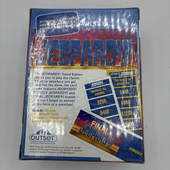 Outset Jeopardy Travel Edition 2016 Game Quiz Show 12+ Sealed Family F2 - Picture 2 of 6